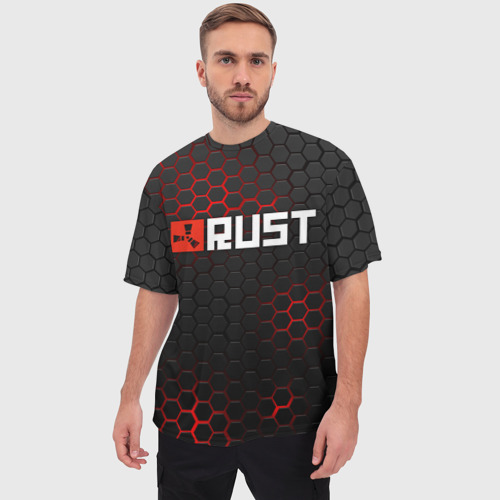 Мужская футболка oversize 3D Rust Раст, цвет 3D печать - фото 3