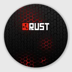 Круглый коврик для мышки Rust Раст