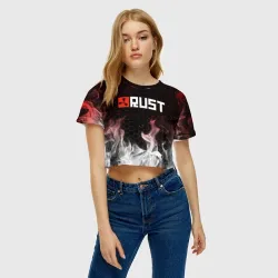 Женская футболка Crop-top 3D Rust