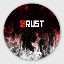 Круглый коврик для мышки Rust