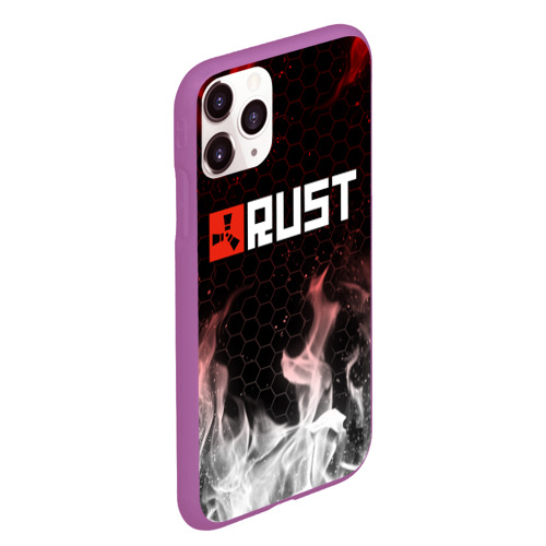 Чехол для iPhone 11 Pro Max матовый Rust, цвет фиолетовый - фото 3