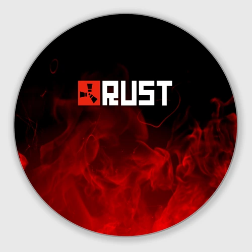 Круглый коврик для мышки Rust