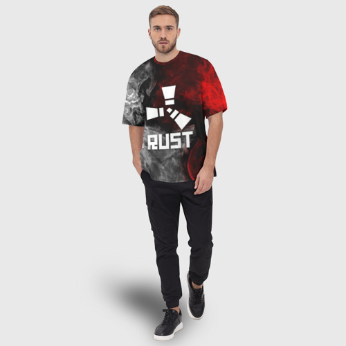 Мужская футболка oversize 3D Rust, цвет 3D печать - фото 5