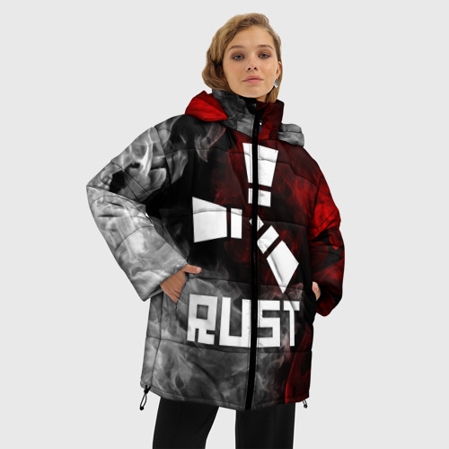 Женская зимняя куртка Oversize Rust, цвет черный - фото 3