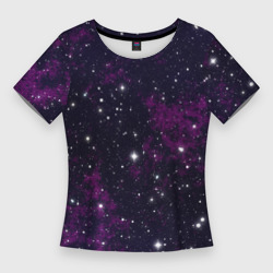 Космос – Женская футболка 3D Slim с принтом купить