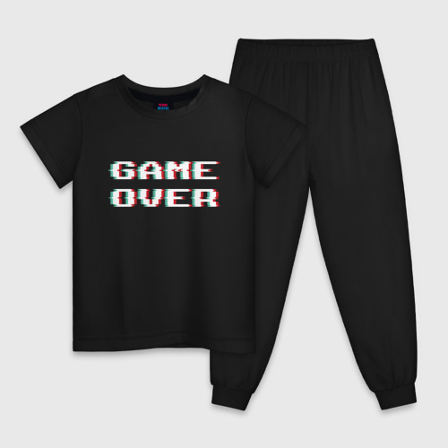 Детская пижама хлопок Game Over, цвет черный