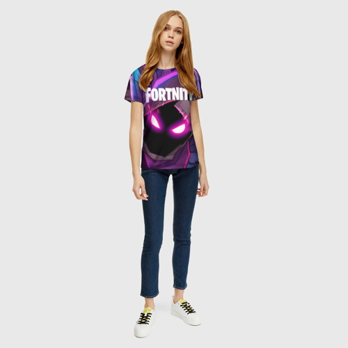 Женская футболка 3D с принтом FORTNITE, вид сбоку #3