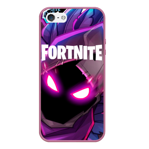 Чехол для iPhone 5/5S матовый Fortnite, цвет розовый