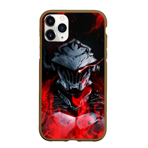 Чехол для iPhone 11 Pro Max матовый Goblin Slayer flame, цвет коричневый