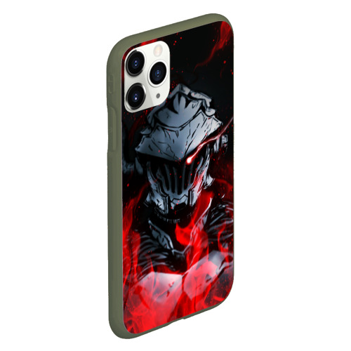 Чехол для iPhone 11 Pro матовый Goblin Slayer flame, цвет темно-зеленый - фото 3