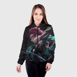 Женская куртка 3D Танджиро Клинок рассекающий демонов - фото 2