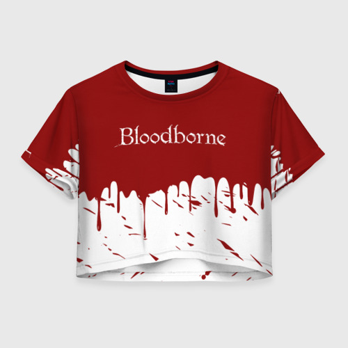 Женская футболка Crop-top 3D Bloodborne., цвет 3D печать