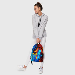 Рюкзак с принтом Portal для любого человека, вид спереди №6. Цвет основы: белый
