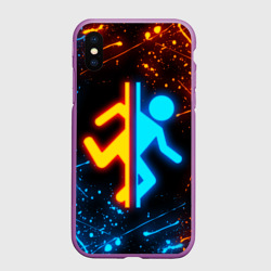 Чехол для iPhone XS Max матовый Portal 2