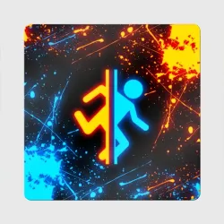 Магнит виниловый Квадрат Portal 2