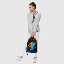 Рюкзак с принтом Portal 2 для любого человека, вид спереди №6. Цвет основы: белый