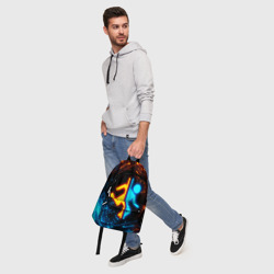 Рюкзак с принтом Portal 2 для любого человека, вид спереди №5. Цвет основы: белый