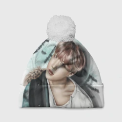 Шапка 3D c помпоном BTS