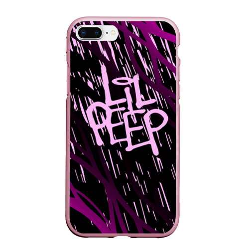 Чехол для iPhone 7Plus/8 Plus матовый Lil Peep, цвет розовый