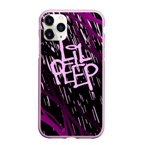 Чехол для iPhone 11 Pro Max матовый Lil Peep, цвет розовый