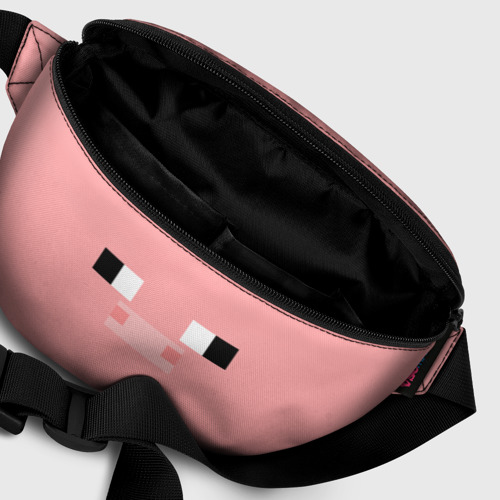 Поясная сумка 3D с принтом Minecraft Pig, фото #6