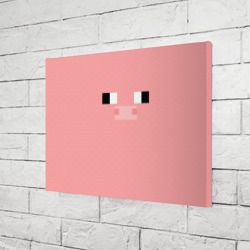 Холст прямоугольный Minecraft Pig - фото 2