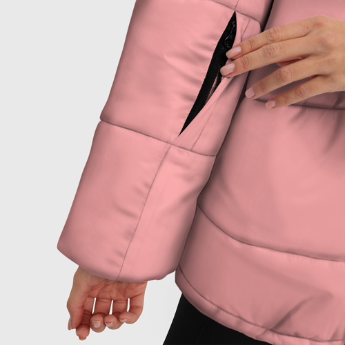 Женская зимняя куртка 3D с принтом Minecraft Pig, фото #4