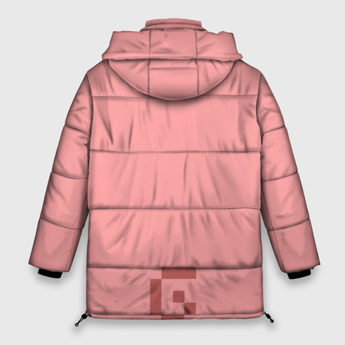 Женская зимняя куртка 3D с принтом Minecraft Pig, вид сзади #1