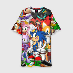 Детское платье 3D Sonic персонажи
