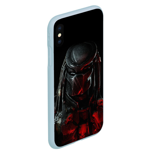 Чехол для iPhone XS Max матовый Predator, цвет голубой - фото 3