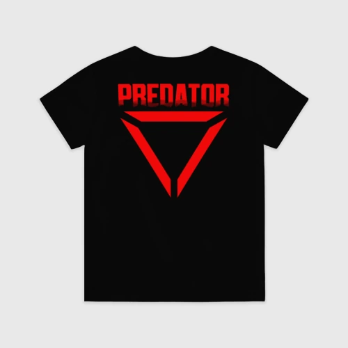 Детская футболка 3D с принтом Predator, вид сзади #1