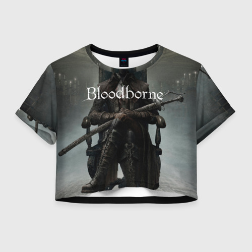 Женская футболка Crop-top 3D Bloodborne, цвет 3D печать