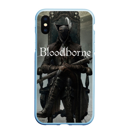 Чехол для iPhone XS Max матовый Bloodborne, цвет голубой