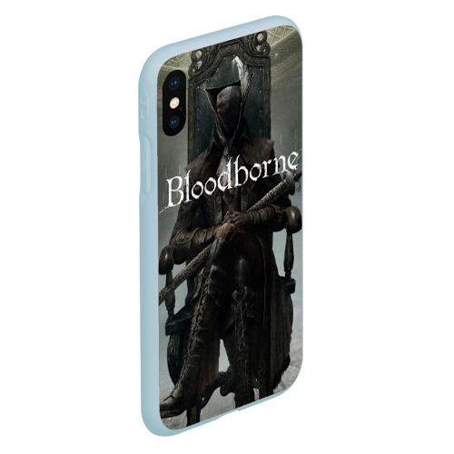 Чехол для iPhone XS Max матовый Bloodborne, цвет голубой - фото 3