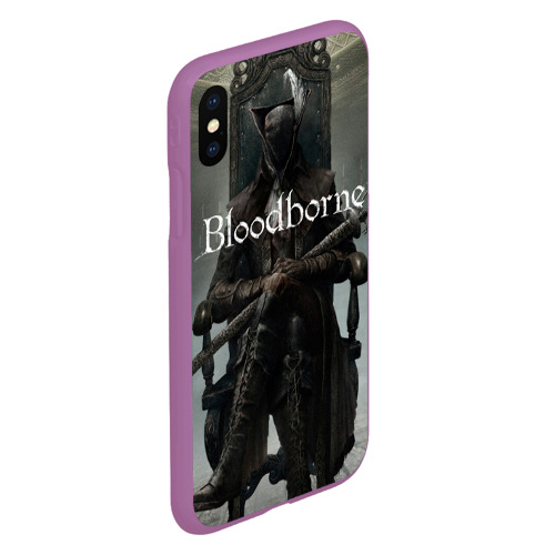 Чехол для iPhone XS Max матовый Bloodborne, цвет фиолетовый - фото 3