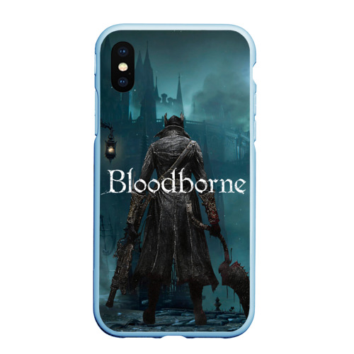 Чехол для iPhone XS Max матовый Bloodborne, цвет голубой