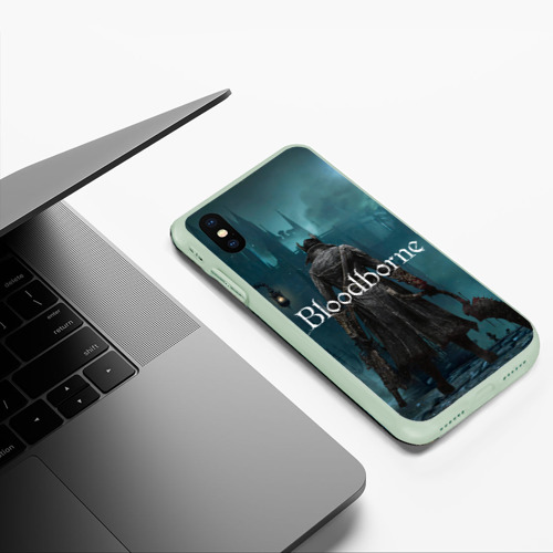 Чехол для iPhone XS Max матовый Bloodborne, цвет салатовый - фото 5