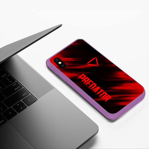 Чехол для iPhone XS Max матовый Predator, цвет фиолетовый - фото 5