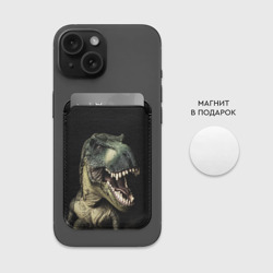 Картхолдер Magsafe магнитный Динозавр T-Rex - фото 2