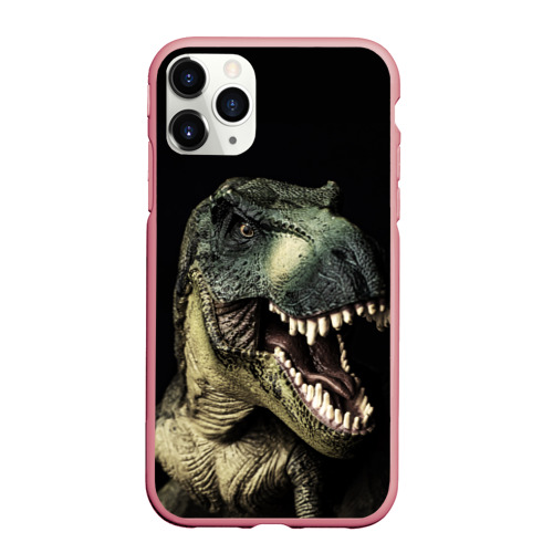 Чехол для iPhone 11 Pro Max матовый Динозавр T-Rex, цвет баблгам