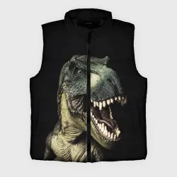Мужской жилет утепленный 3D Динозавр T-Rex