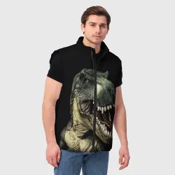 Мужской жилет утепленный 3D Динозавр T-Rex - фото 2