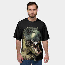 Мужская футболка oversize 3D Динозавр T-Rex - фото 2