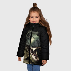 Зимняя куртка для девочек 3D Динозавр T-Rex - фото 2