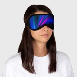 Маска для сна 3D Неоновые волны neon stripes - фото 2