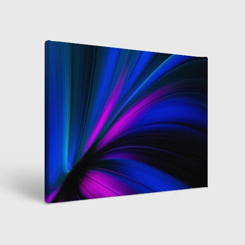 Холст прямоугольный Неоновые волны neon stripes