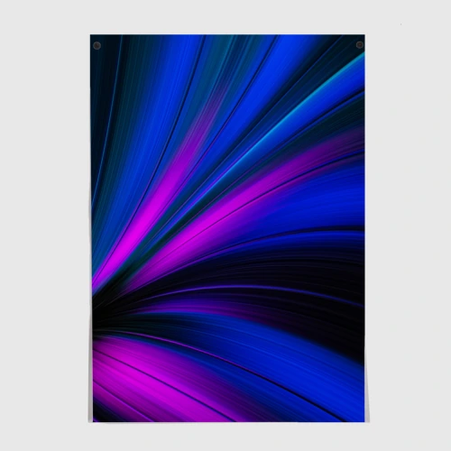 Постер Неоновые волны neon stripes