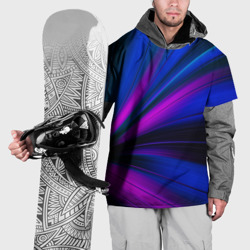Накидка на куртку 3D Неоновые волны neon stripes
