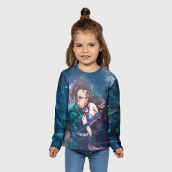 Детский лонгслив 3D Kimetsu no Yaiba защитник - фото 2