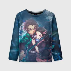 Детский лонгслив 3D Kimetsu no Yaiba защитник
